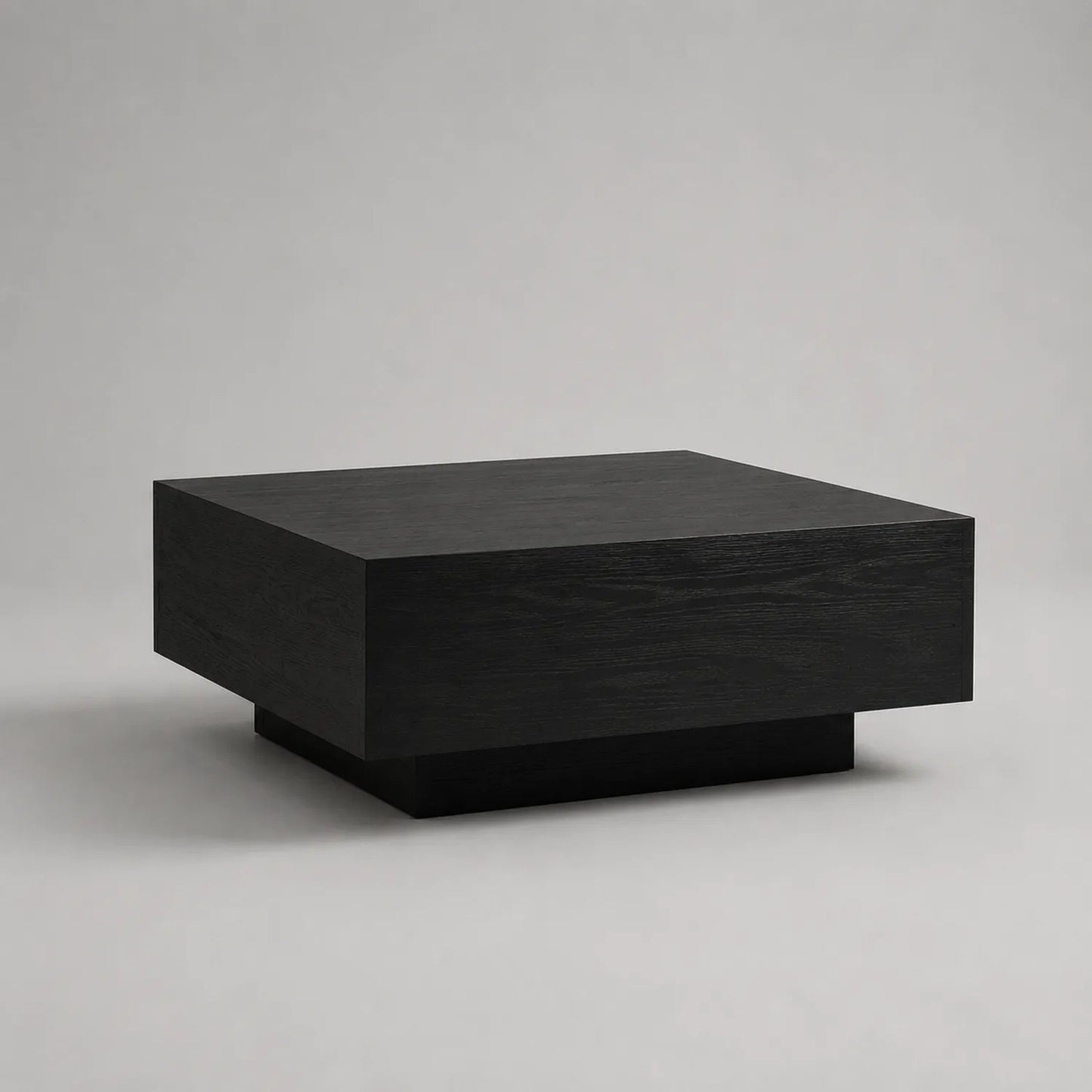 Schwarzer quadratischer Couchtisch aus MDF