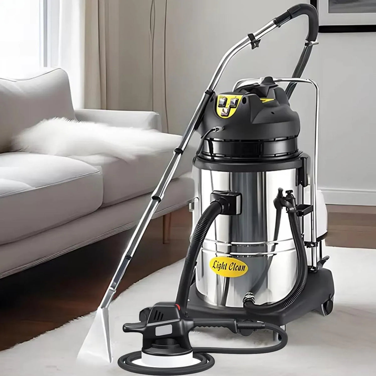 Teppichreinigungsmaschine, Teppich- und Polsterreiniger, 1000 W, gewerblich, Edelstahl, für Teppiche und Polstermöbel