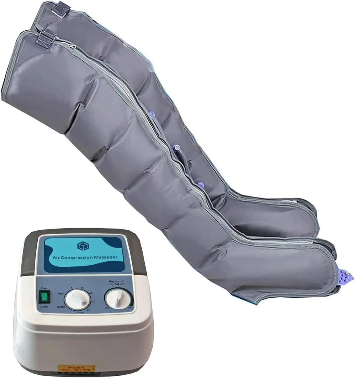 Lymphdrainagegerät, Beinmassagegerät, Pressotherapiegerät für Beine, Schwarz, für geschwollene Beine und zur Förderung der Durchblutun