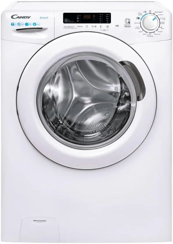Candy 1272DW3/1-11 Waschmaschine, 85 x 60 x 45 cm, 16 Programme, 7 kg, 79 dB, Energieklasse C, schmal, Weiß, 1200 Umdrehungen