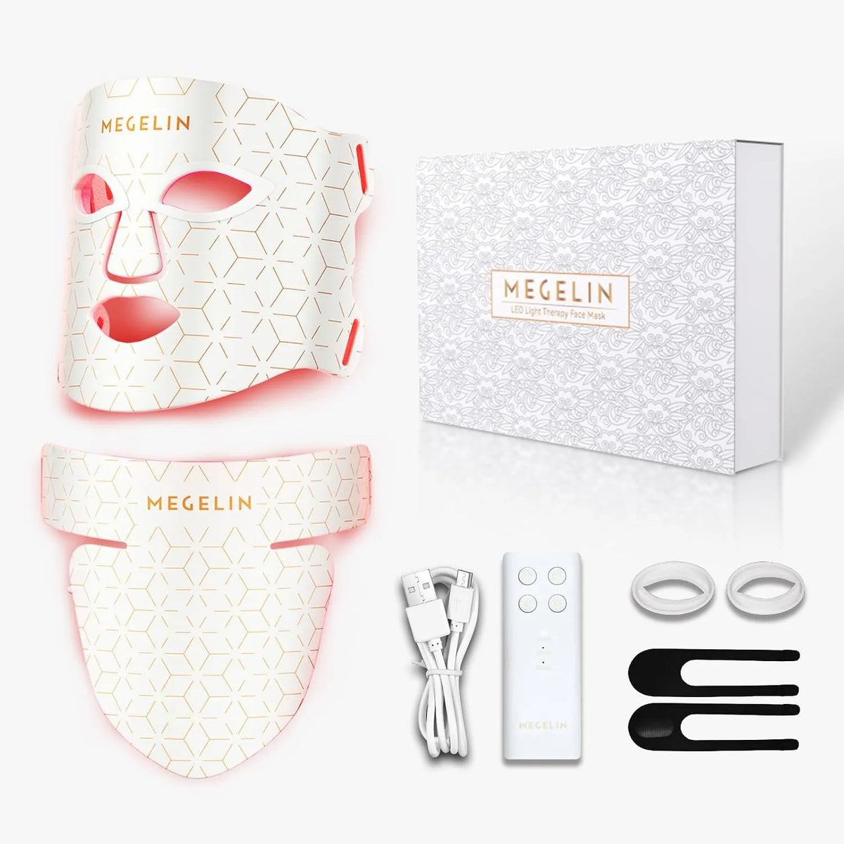 Infrarot-Licht-Hautverjüngung, 7 Farben Led Lichttherapie Gesichtsmaske, Led Rotlichttherapie Gesicht & Hals Maske, Infrarot-Rotlicht-Therapie-Maske