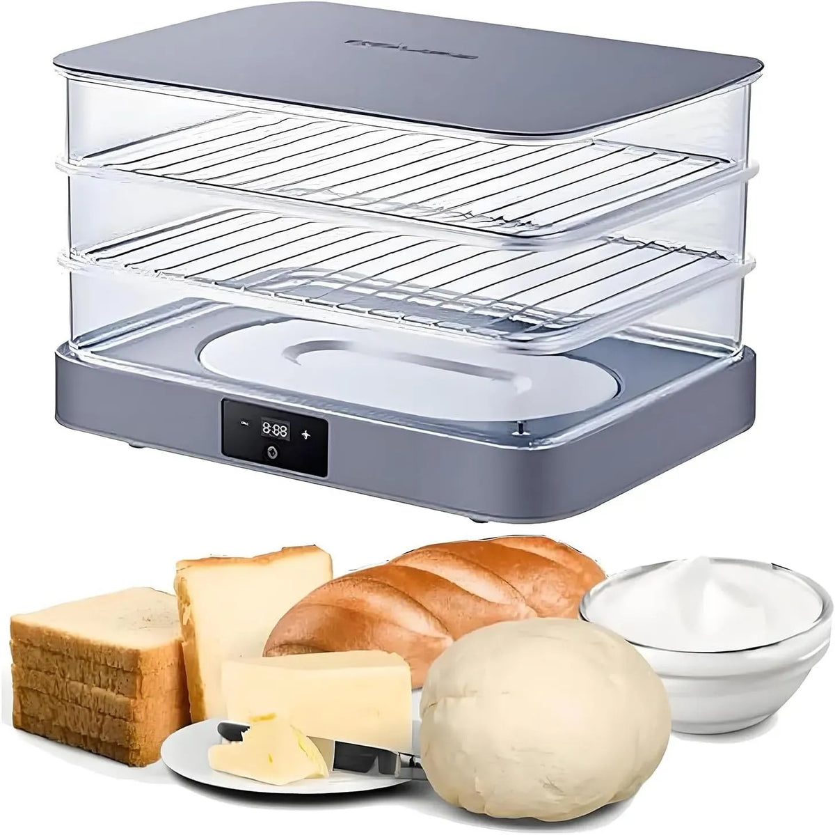 Brotbackautomat, Brotbackmaschine, Touch-Bedienung, einstellbare Temperatur, transparente Sichtbarkeit