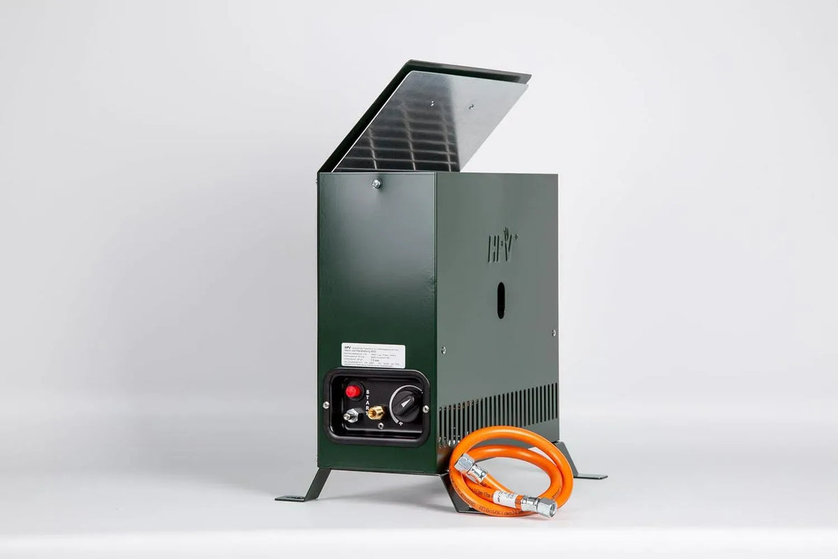 Wandheizung, 2 kW, freistehend, Camping, Wärmefunktion, Stand- und Wandmontage, Grün, für Camping und Zelt, HPV