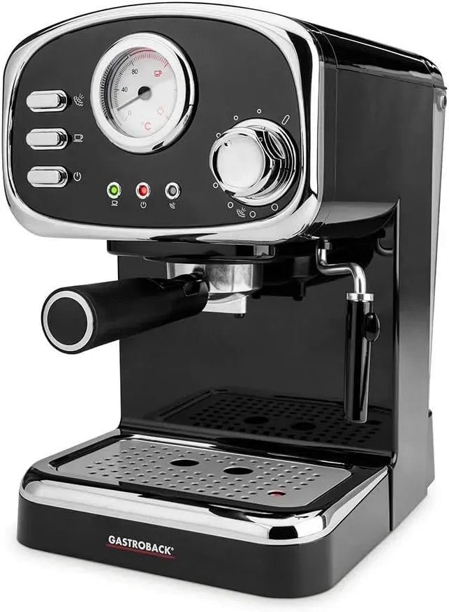Espressomaschine, 1100 W, GASTROBACK, gewerblich, Schwarz, Schwenkbare Milchschaumdüse
