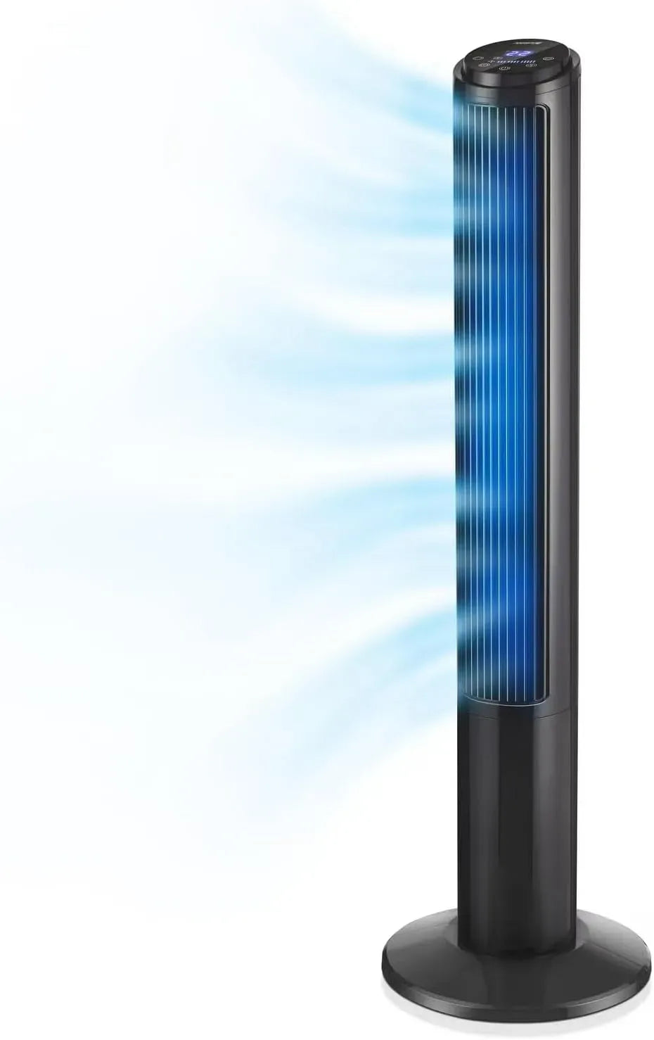 Ventilator, 40 Zoll, WLAN, 3 Geschwindigkeiten, Oszillation, Offline-Sprachsteuerung mit über 40 Befehlen, ohne App, kein WLAN