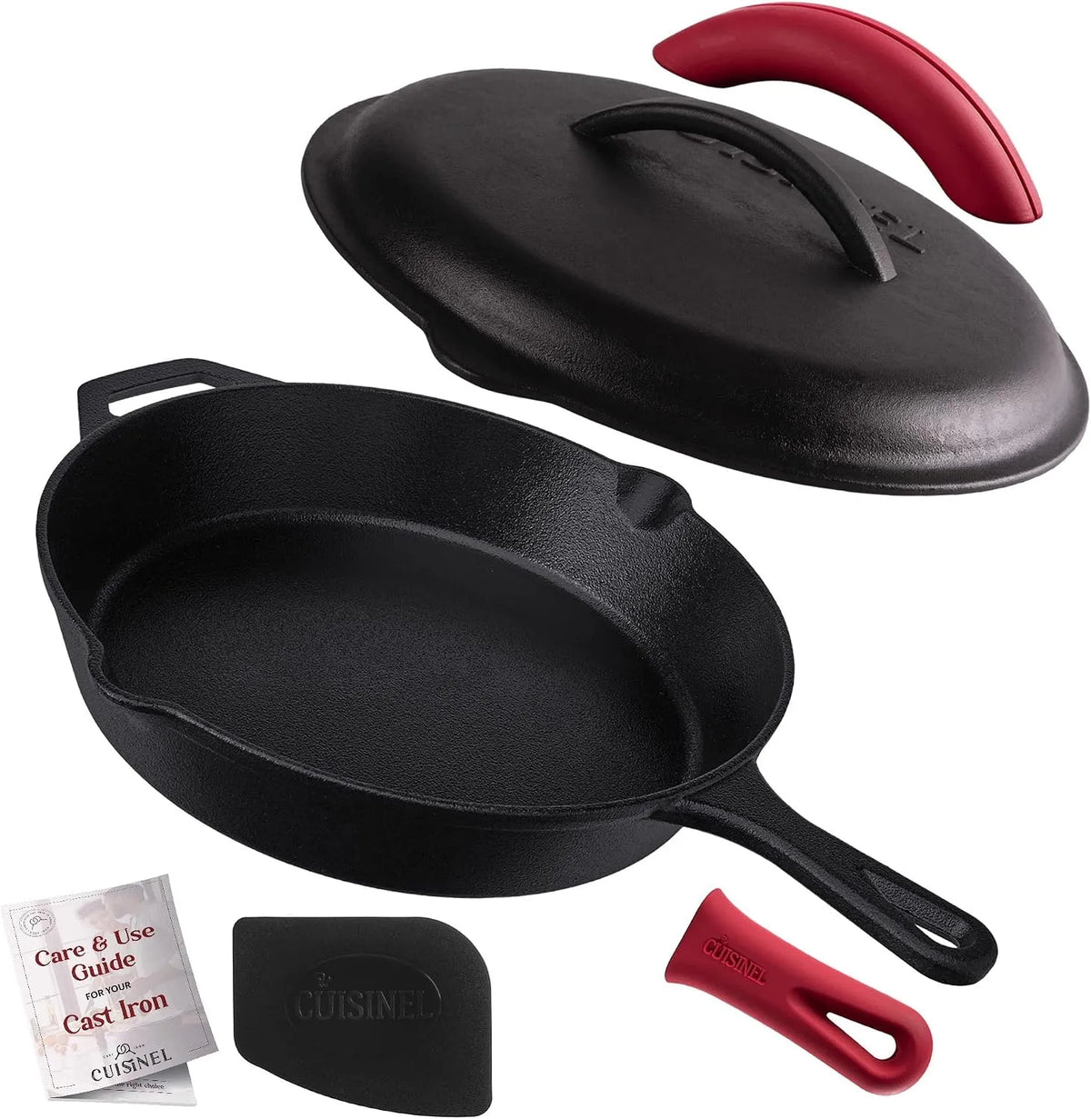 Kochgeschirr, 30.5 cm, Gusseisen, Grill, Outdoor, Camping, Gusseisen-Pfanne mit Deckel, Grillsicheres Küchengeschirr, Campingfeuer