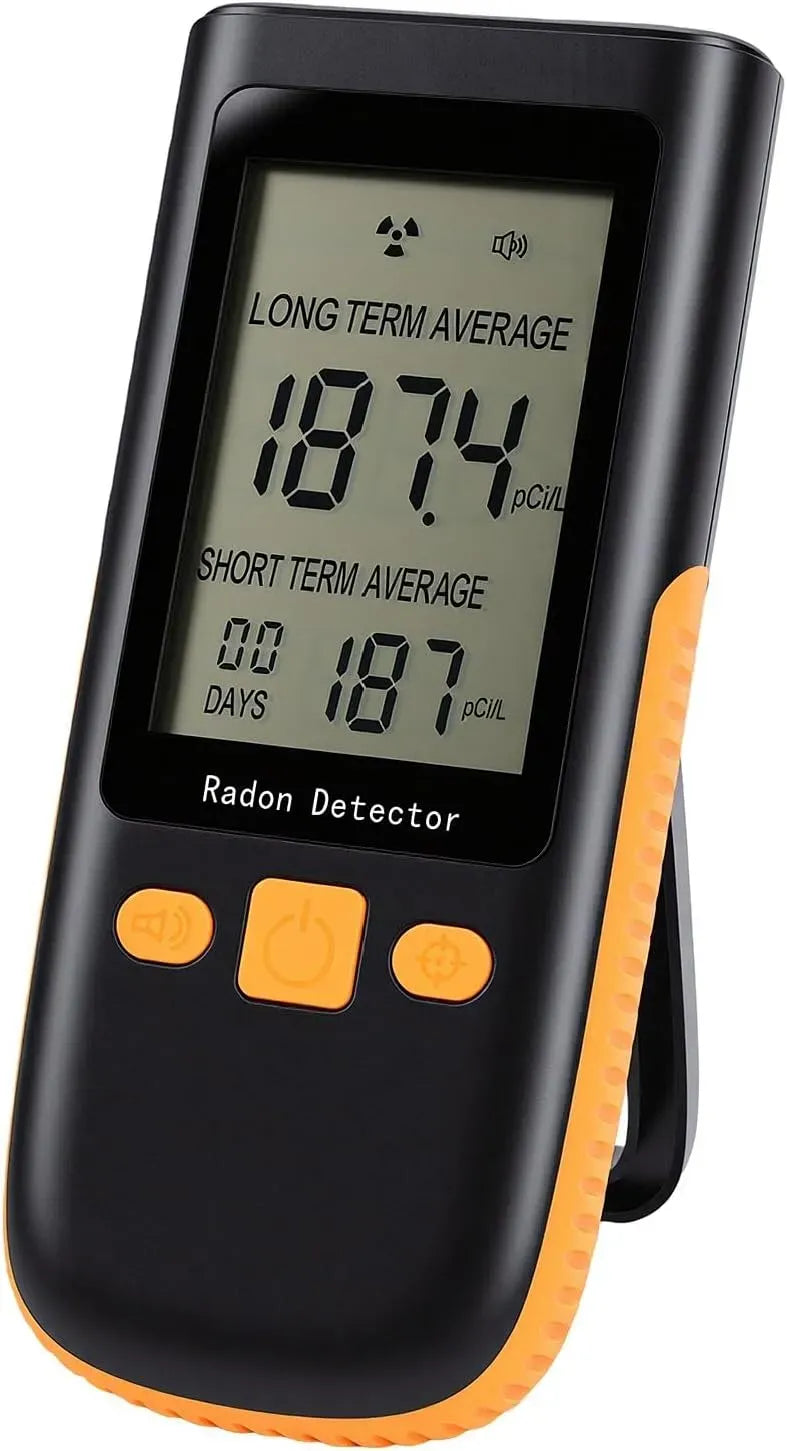 Radondetektor, Radonmonitor, Ionensensor, tragbar, Bluetooth, App, LCD-Display, für das Heimbüro