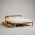 Holzbett mit Schubladen 200x180 cm Natur