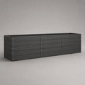Rechteckiger Pflanzkübel aus Holzverbund, 200x50x50 cm, Dunkelgrau