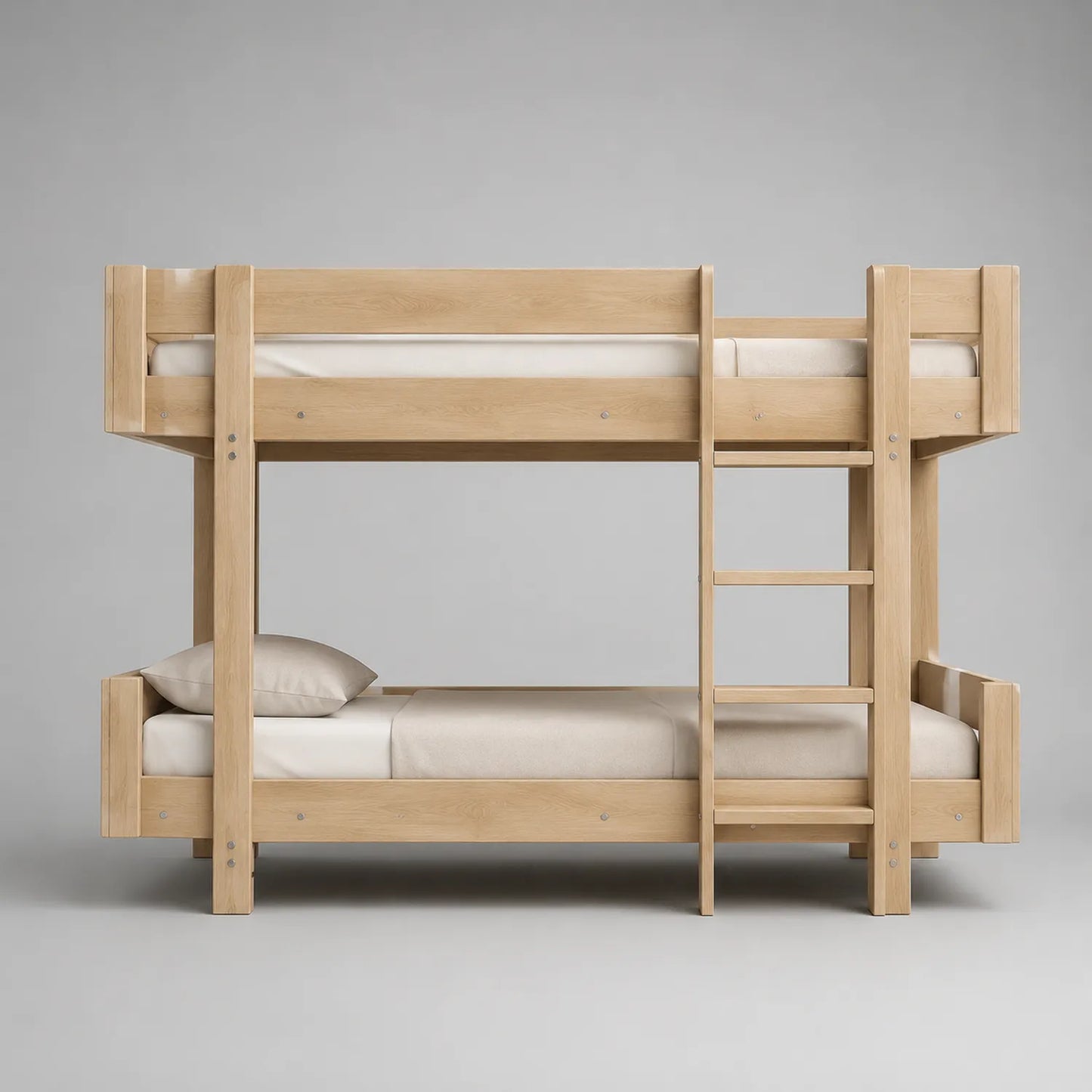 Hochbett aus Eschenholz mit Leiter 200x90 cm