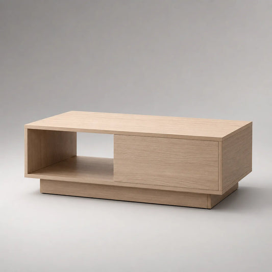 Couchtisch MDF Eichenfurnier Hellbraun 120x60x40cm