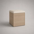 Holz-Sitzbank mit Baumwollpolsterung 40x40x45 cm