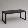 Gartentisch Aluminium und Kunststoff Schwarz Rechteckig 200x100x75 cm