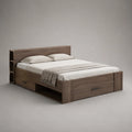 Holzbett mit Stauraum und Schubladen 200x160 cm Braun