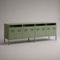 TV-Schrank aus Stahl mit 4 Türen Grün 150x40x60cm