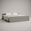 Doppelbett aus Holz Grau 200x180 cm