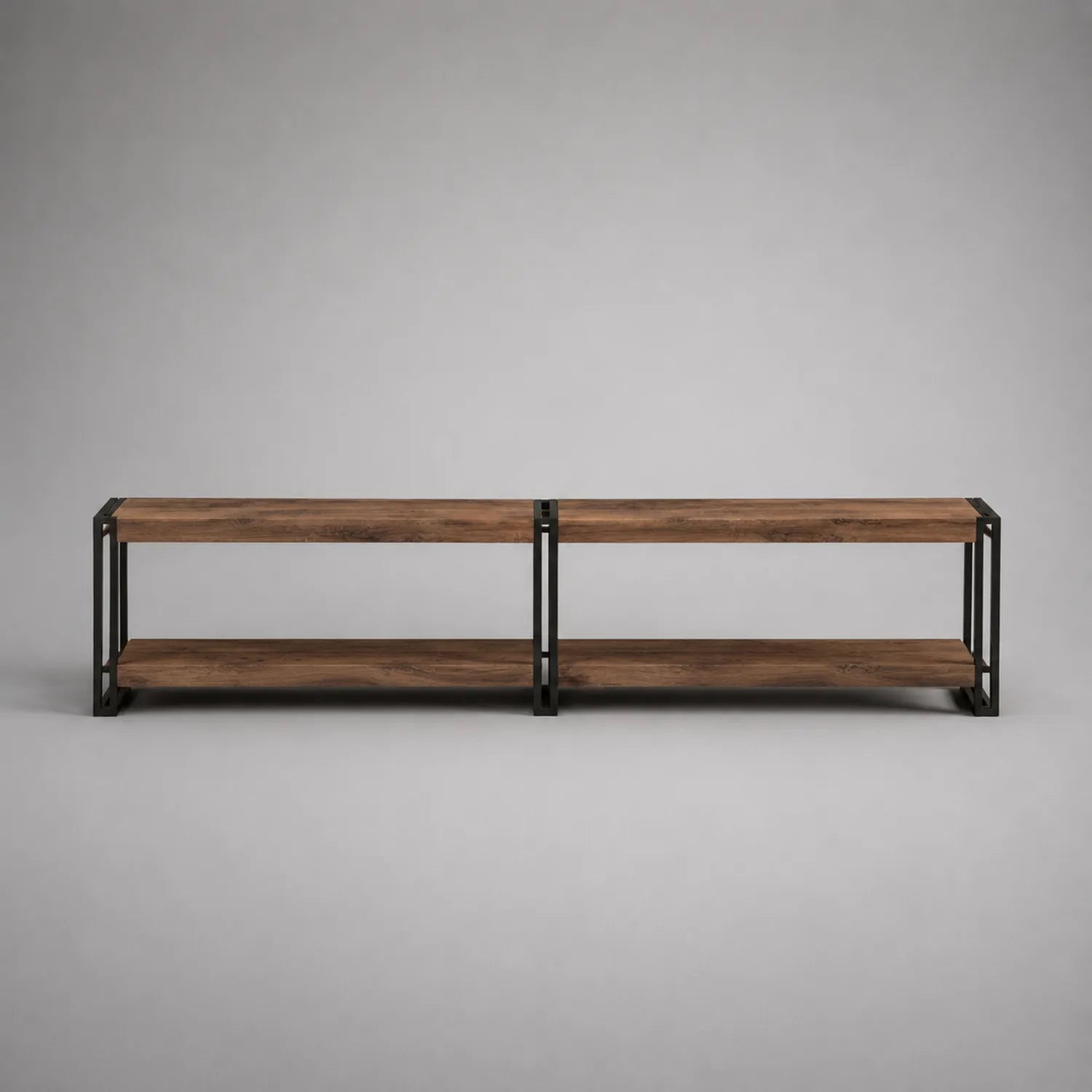 TV-Lowboard Set Holzoptik Metallrahmen 120 x 30 x 40 cm
