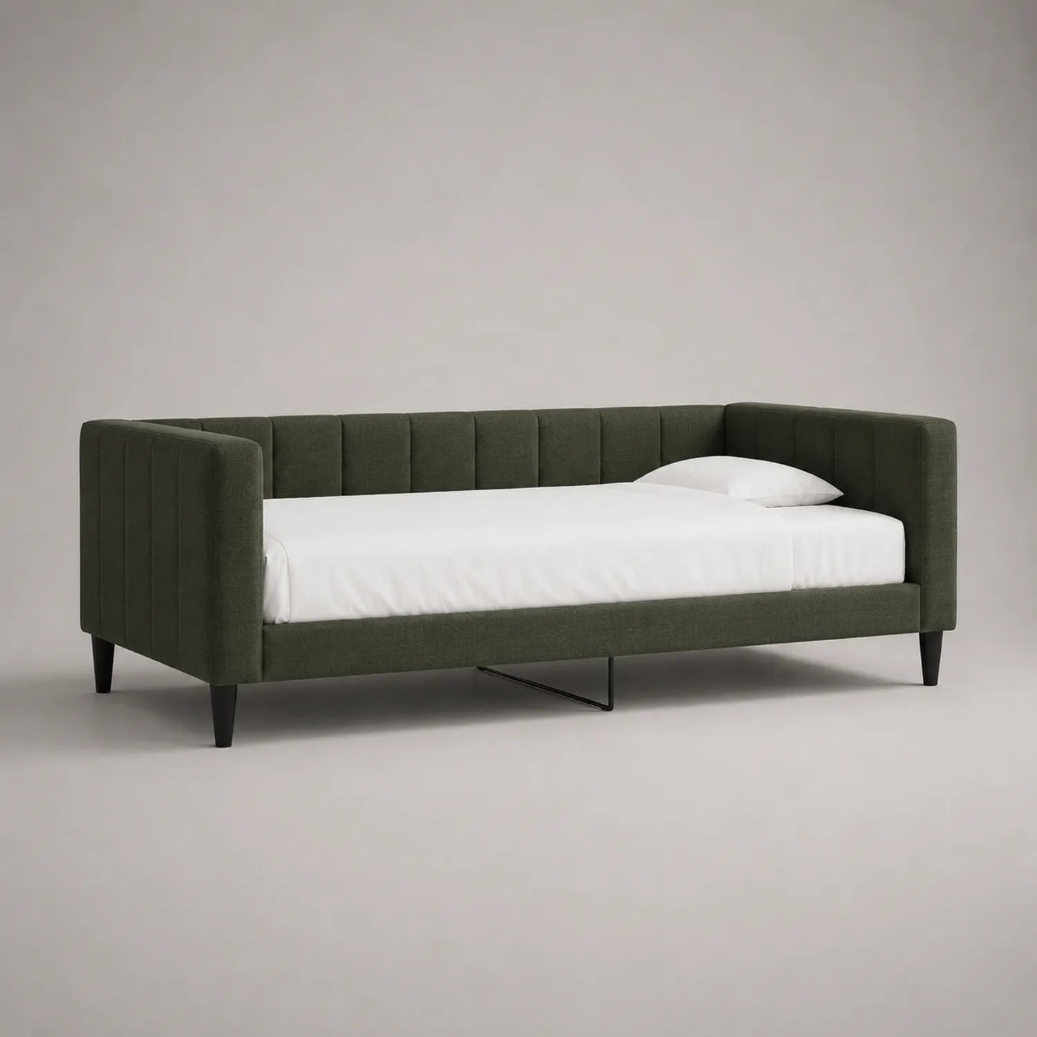 Tagesbett Stoff Polyester Grün 200x90 cm