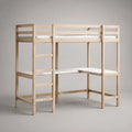 Hochbett mit integriertem Schreibtisch aus Holz und MDF 200x90 cm