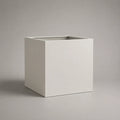Metall Pflanzkübel Quadratisch Weiß 50x50x50 cm