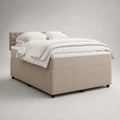 Boxspringbett Stoff Beige 180x200 cm