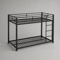 Metall-Etagenbett Schwarz 200x90 cm