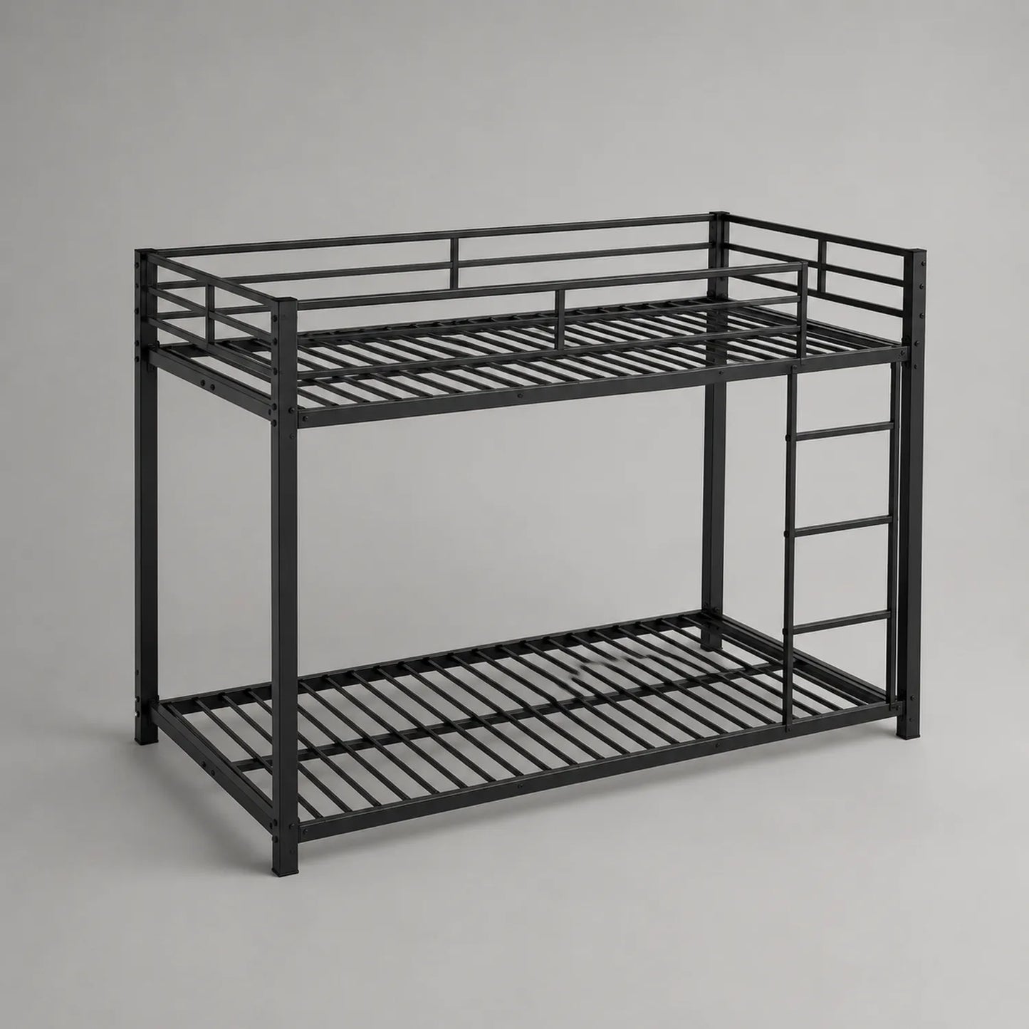 Metall-Etagenbett Schwarz 200x90 cm