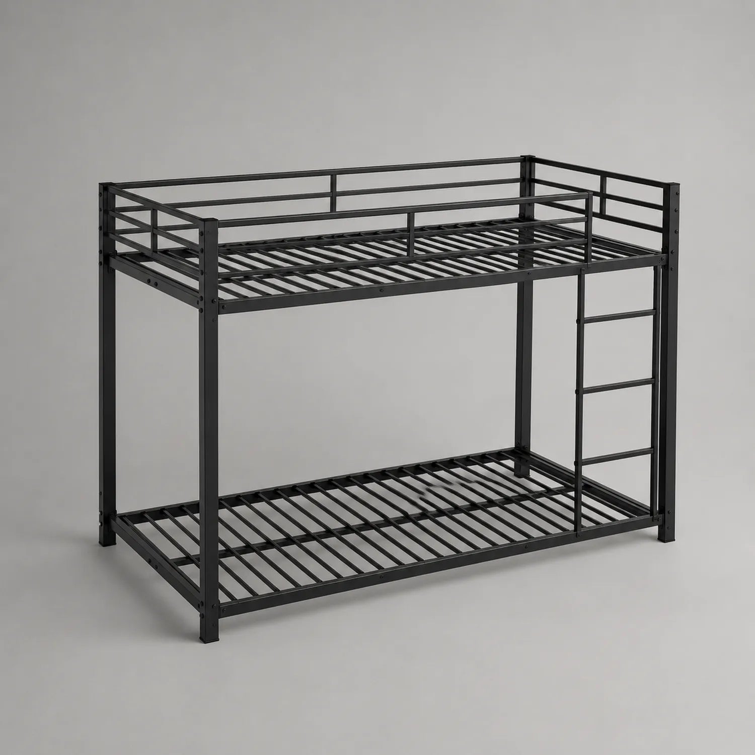 Metall-Etagenbett Schwarz 200x90 cm