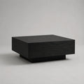 Schwarzer quadratischer Couchtisch aus MDF