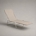 Aluminium Sonnenliege klappbar mit Polyestergewebe Beige 190x60x30 cm