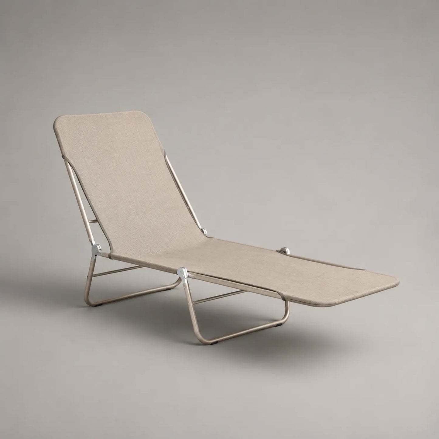 Aluminium Sonnenliege klappbar mit Polyestergewebe Beige 190x60x30 cm
