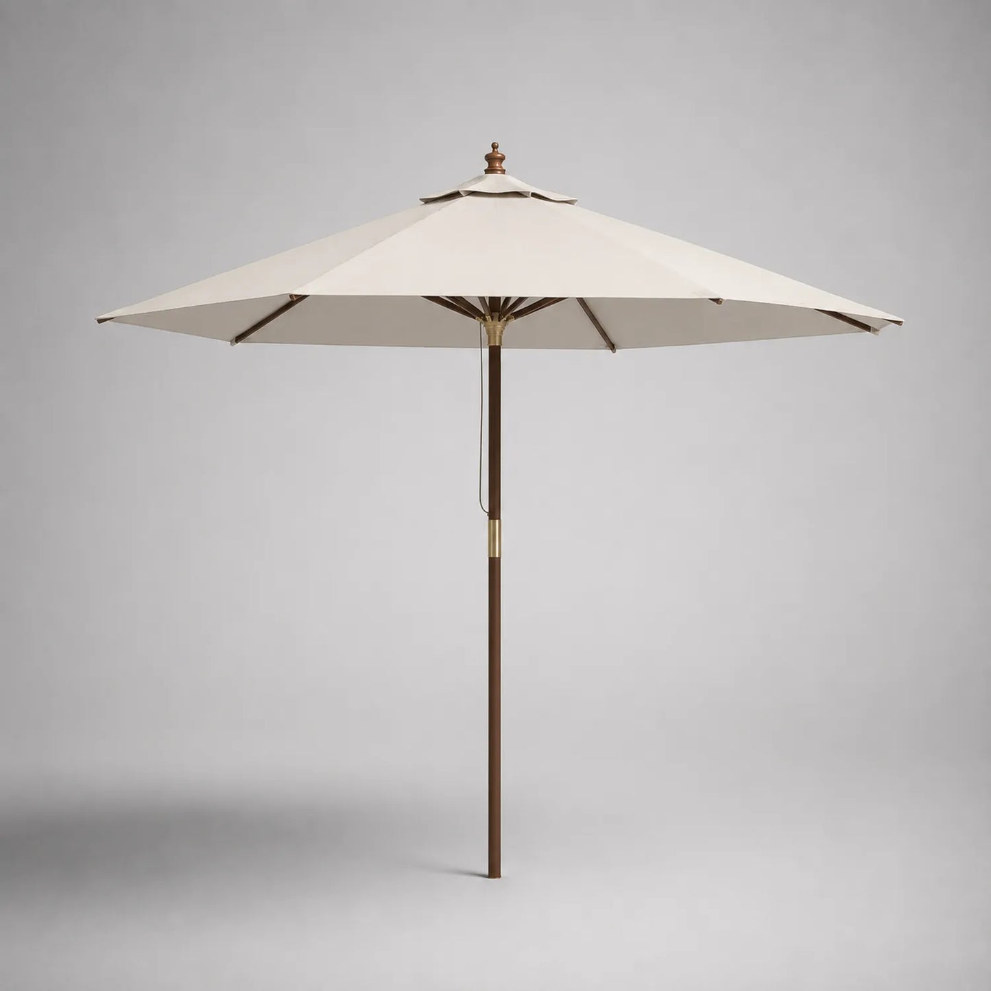 Gartensonnenschirm 300cm Rund Aluminium Polyestergewebe Beige