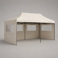 Gartenpavillon aus Polyester und Stahl 3x4,5m Beige