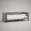 Stoff Tagesbett Grau 200x90 cm