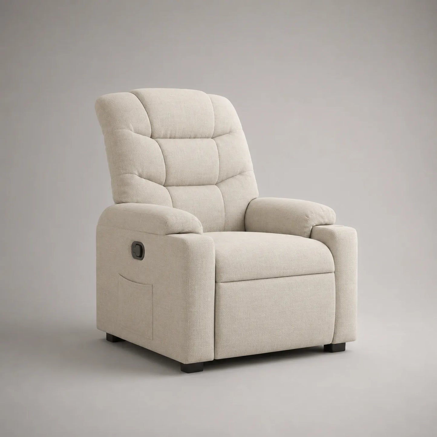 Recliner Sessel Stoff Beige 102x85x100cm