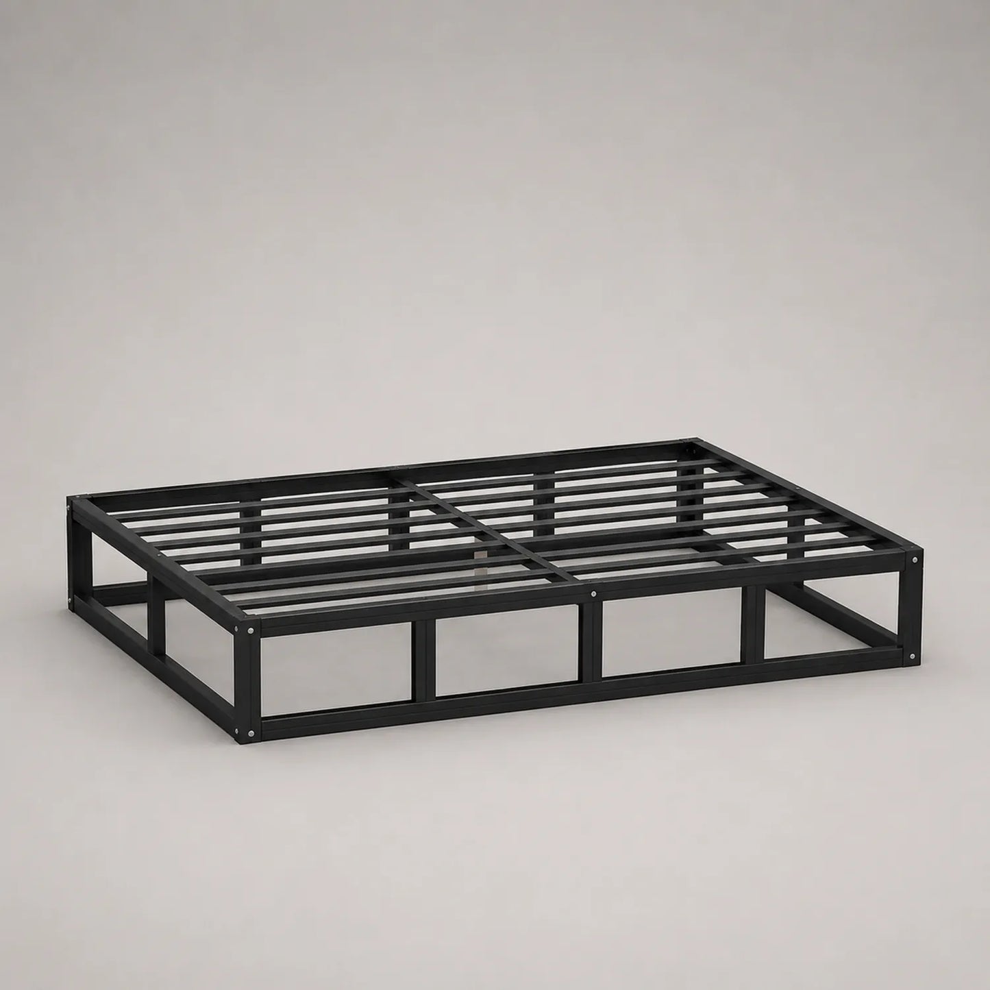 Metallbettgestell Stahl Schwarz 200x140 cm
