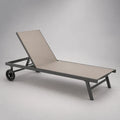 Aluminium Liege mit Textilene Beige Verstellbar