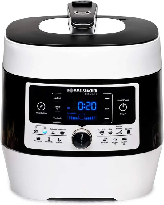 Rommelsbacher MD 1000 Multikocher, Topf, elektrischer Multikocher, 6 L, 40 bis 170 °C, Dampf, Antihaftbeschichtung