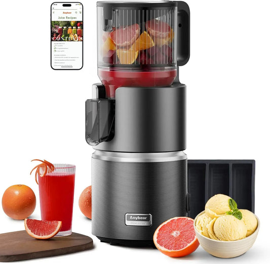 Entsafter, 350 W, Anybear, BPA-frei, Saftpresse, Saft- und Zitruspresse, Sorbet & Nussmilch