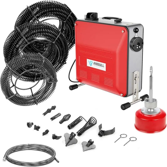 28m 14.5m rohrreinigungsmaschine, 850 W, 28 m, 22 mm, 14.5 m, 16 mm, Anbull