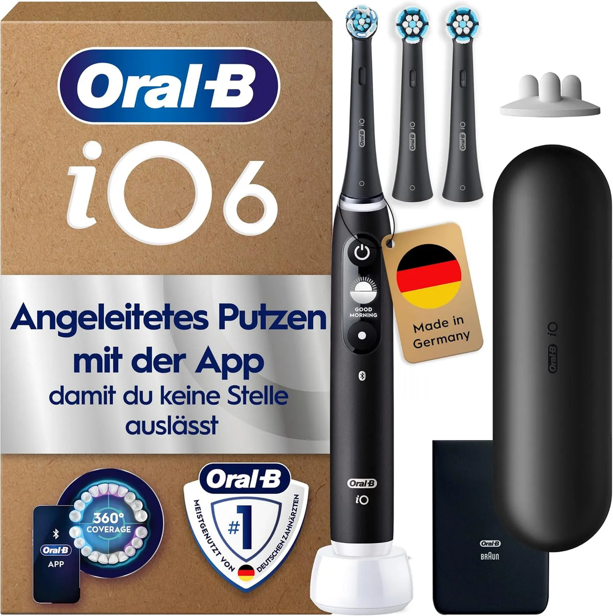 Series 6 Zahnbürste, Elektrozahnbürste, Schwarz, für Zahnpflege