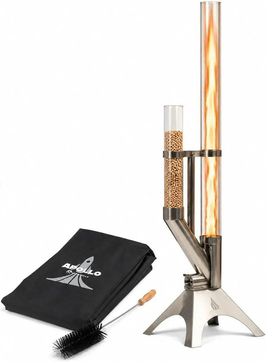 Reinigungsbürste, Feuersäule, Outdoor, Dekorative Feuersäule Outdoor inkl