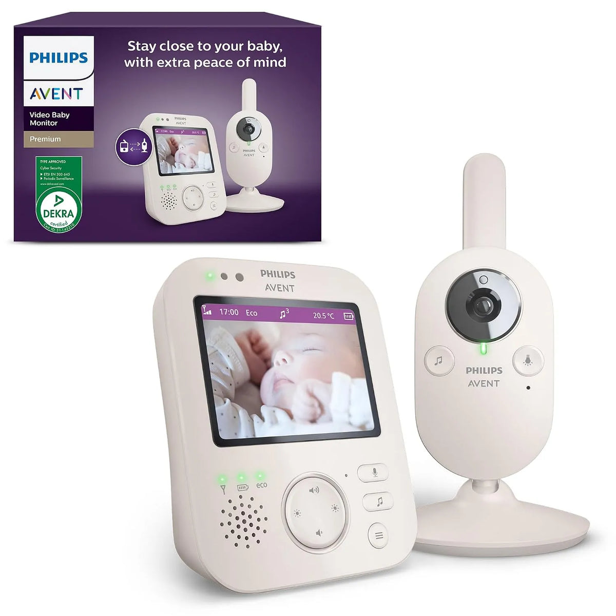 Philips SCD891/26 Thermometer, Babyphone, Kamera, Babyüberwachungsgerät, IPS-Panel