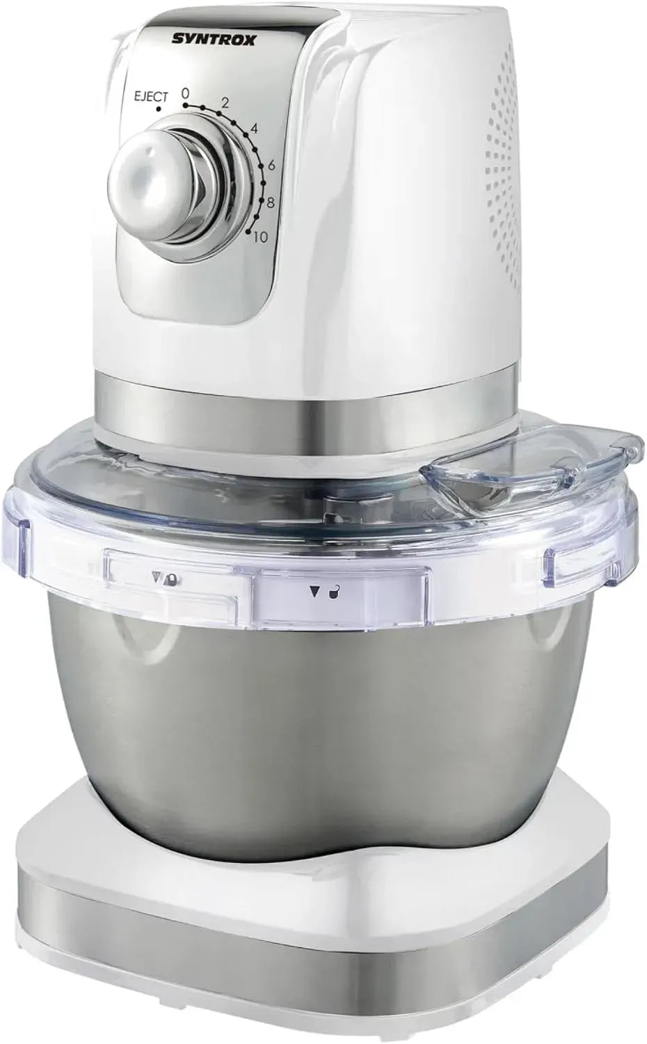 Küchenmaschine, 600 W, Edelstahl, 240 Volt, Küchenroboter, Syntrox Germany Küchenmaschine & Knetmaschine Vindas mit Edelstahl-Behälter