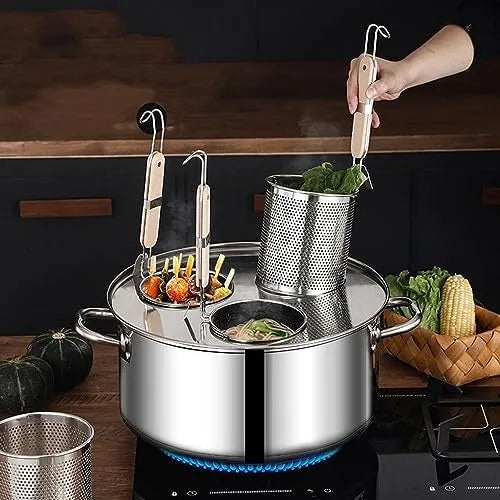 Kochgeschirr, Warmhaltefunktion, Edelstahl, Robuster Edelstahl-Induktionstopf zum Kochen