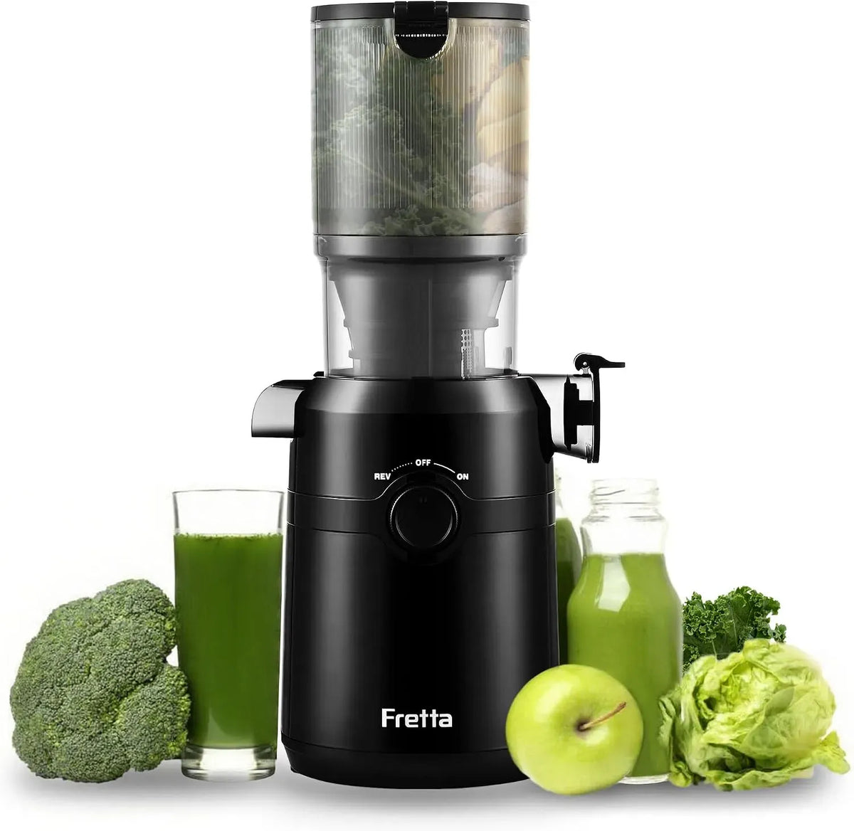 Entsafter, 200 W, Slow Juicer mit 108MM Breite und Größere Fütterungsröhre