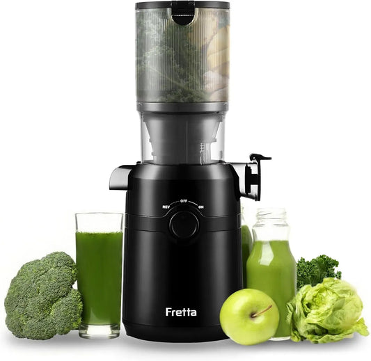 Entsafter, 200 W, Slow Juicer mit 108MM Breite und Größere Fütterungsröhre
