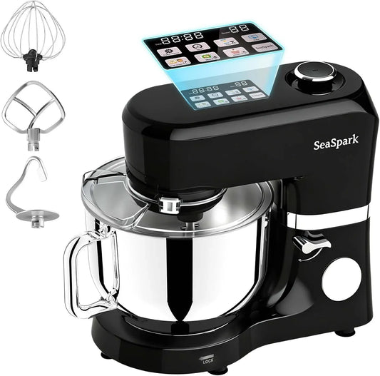 Küchenmaschine, 5,5 L, 1100 W, Küchenroboter, Knetmaschine, multifunktionale Küchenmaschinen mit Display