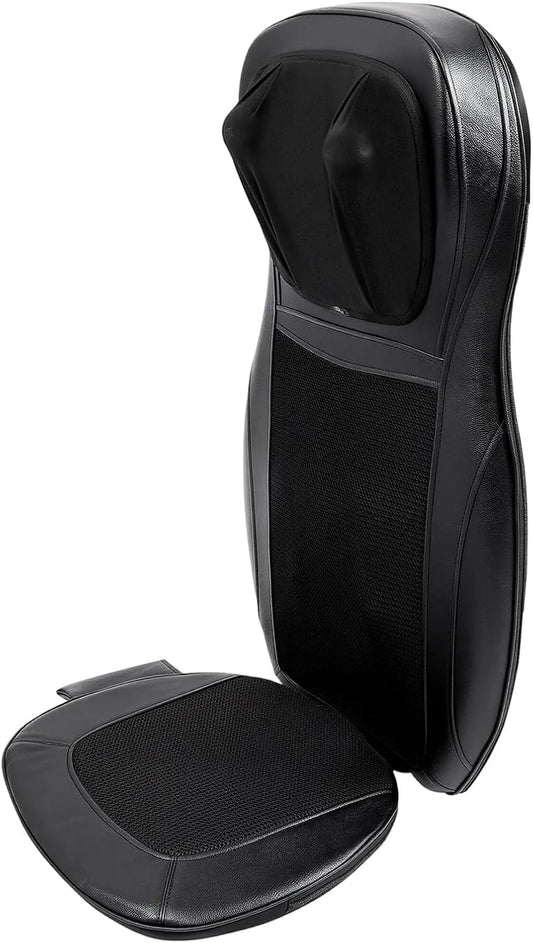 Nackenmassagesitzkissen, Massage-Sitz-Kissen, Bürostuhl, Sessel, 48 W, 12 V, Wärmefunktion, Schwarz, für die Platzierung auf dem Sofa