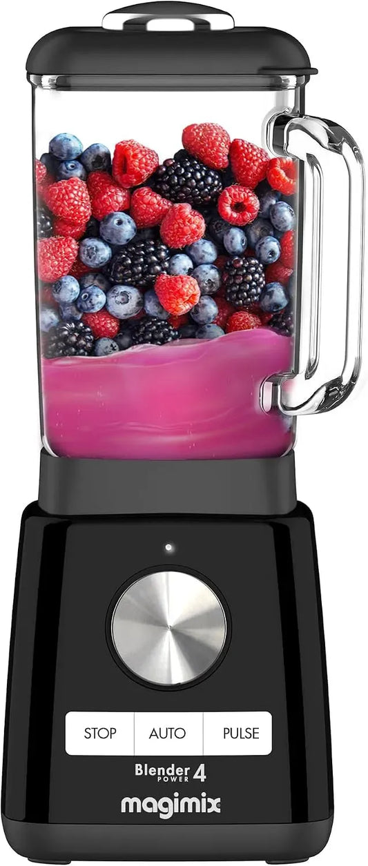 Standmixer, 2,5 L, 1300 W, Schwarz, 2,5 L Borosilikat-Glasbehälter, Power 4, BPA-frei